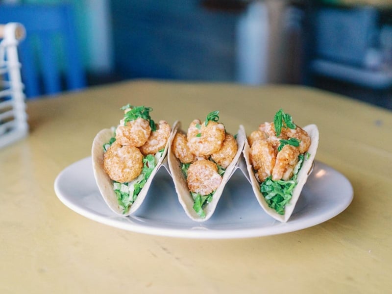 The fried shrimp tacos
