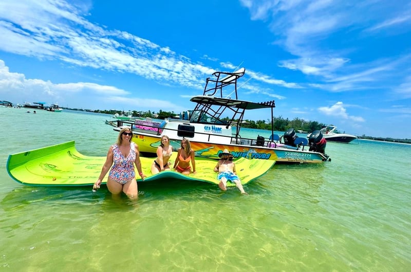 Family on a boat tour in Anna Maria Island
