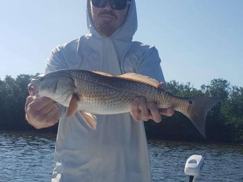A client on board Reel Fun Charter on Anna Maria Island, Florida