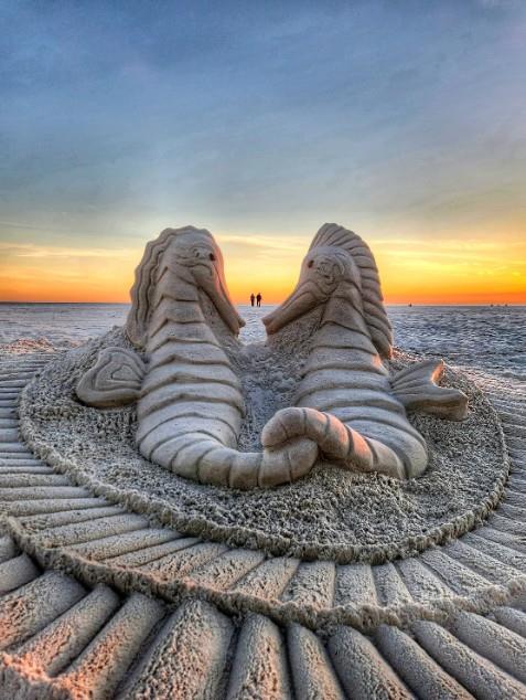 1281359 Custom Sandcastle Sculptures In Gulf Shores, Al Make For Unforgettable Beach Photos