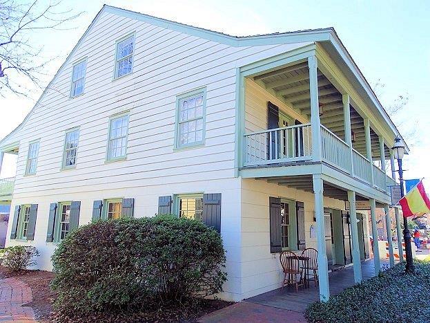Historic home with colonial architecture in downtown Pensacola Village