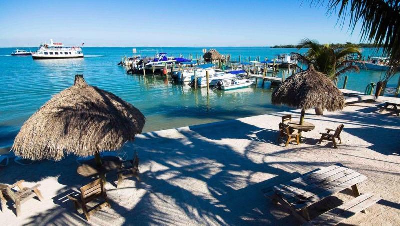 Jensens Marina waterfront and dockside views on Captiva Island.