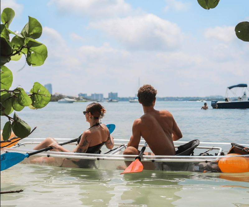 Relaxing tandem kayaking