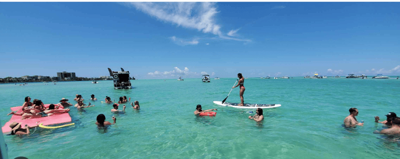 Relaxing sandbar adventure aboard the Beach Cat