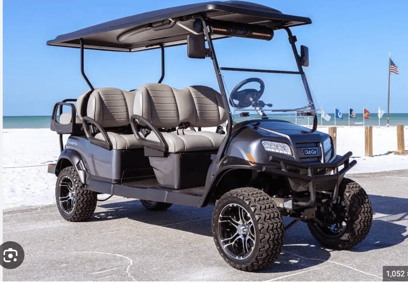 Relaxed island adventure with easy golf cart transportation