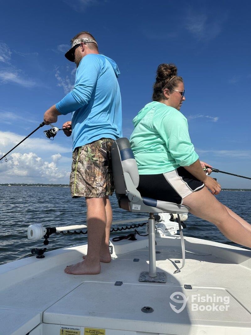 passengers aboard the Reel Krazy fishing charter in Orange Beach