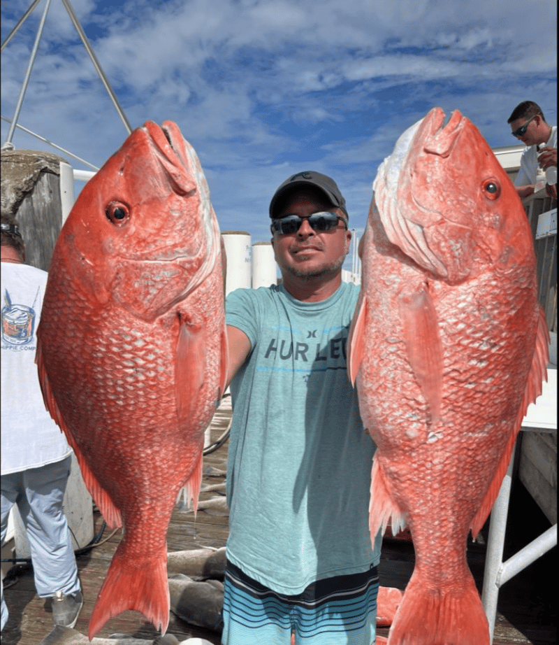Great red snappers caught with Capt. John