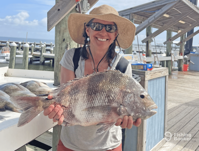 Catches can include King and Spanish Mackerel, Redfish, Blacktip Shark, Sheepshead, Red Snapper, and Speckled Trout