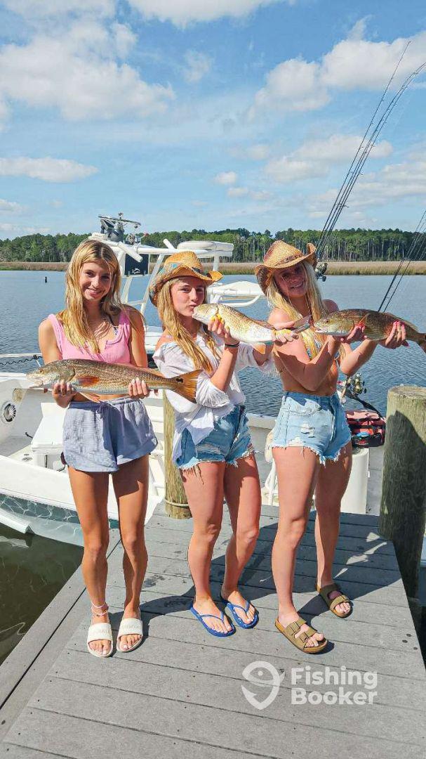 2 to 4hour trips in the bay mainly fish for Redfish, Flounder, Spanish Mackerel, Black Drum, Jack Crevalle, and Speckled Trout