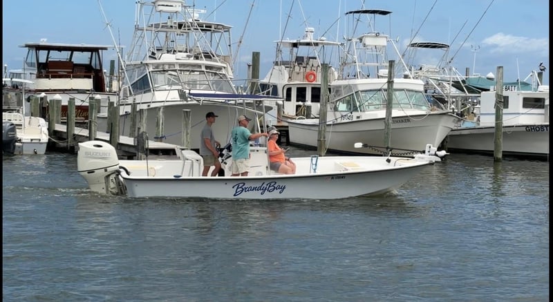 1371812 Captain Sawyer Setting Sail From The Fort Morgan Marina Aboard His Trusty 24 Kenner, Ready For Another Exciting Day On The Gulf