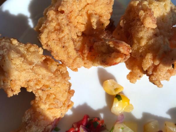 The fried shrimp basket from AJs Seafood and Oyster Bar in Destin, Florida