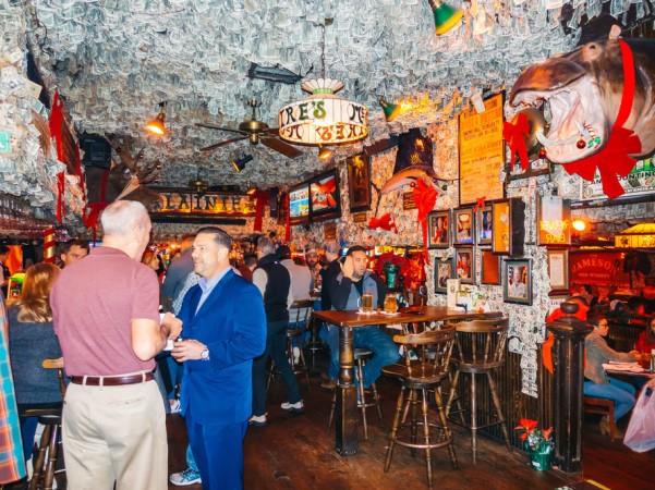 Destins McGuires Irish Pub features a Ceiling of Dollar Bills