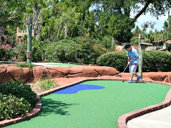 Miniature golf at Adventure Island in Orange Beach, AL