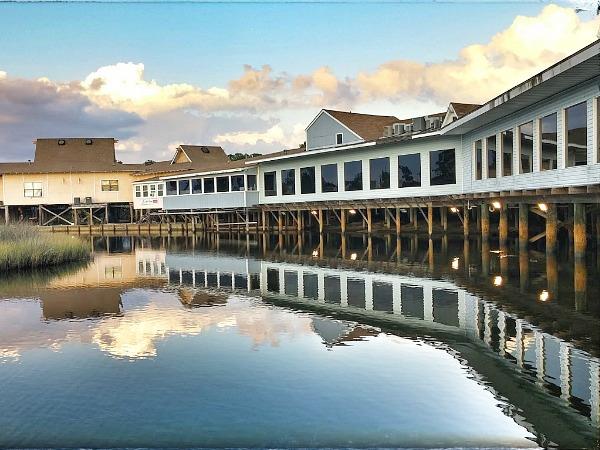 Waterfront dining at Original Oyster House in Gulf Shores, FL.