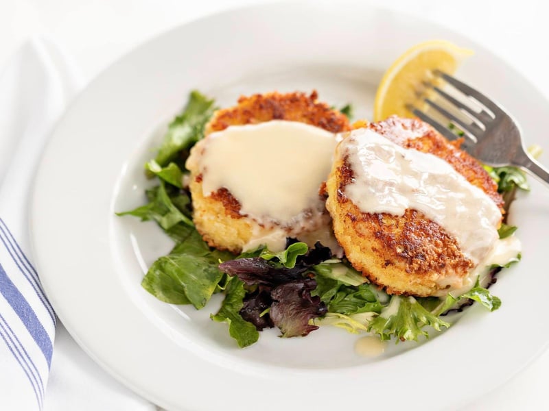 Crab cakes from Bud and Alleys Restaurant in Seaside, Florida
