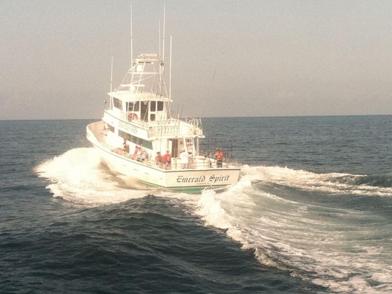 The charter boat off the coast of Orange Beach, Florida