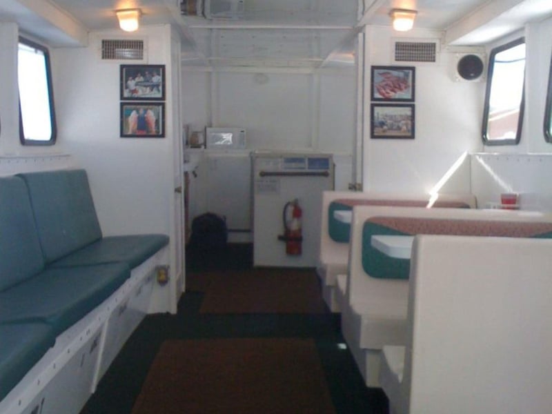 The spacious interior of Action Charter Service