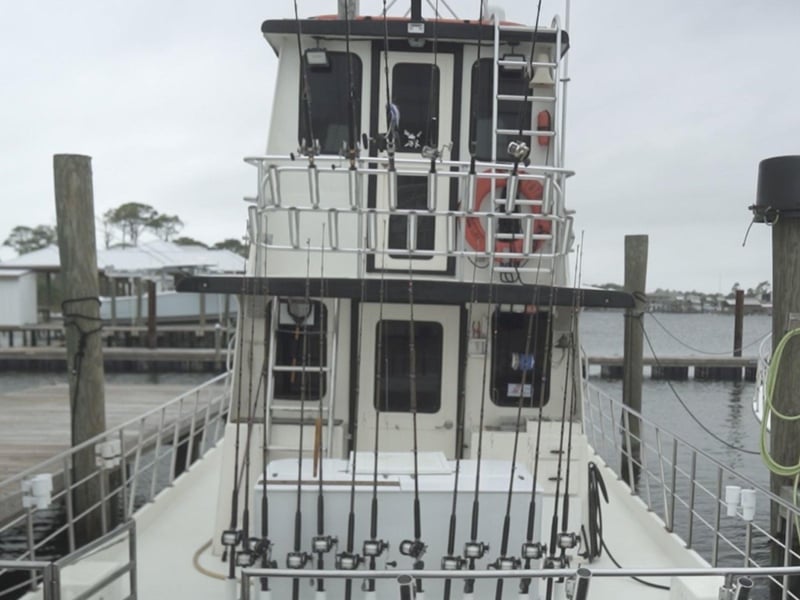 Fairwater II at the dock in Orange Beach, Alabama