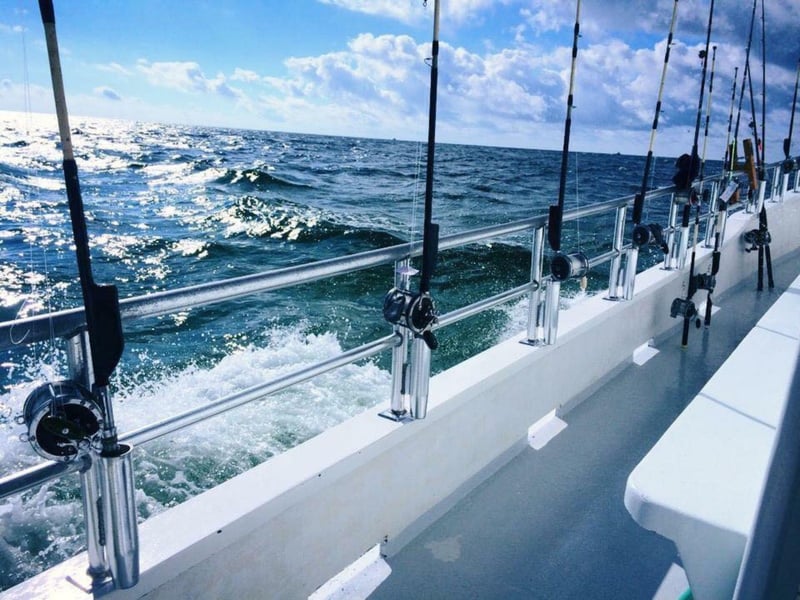 View of the ocean from the side of Sweet Jody in Destin, Florida