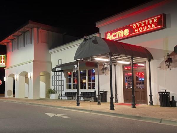 Exterior of Acme Oyster House in Destin, FL