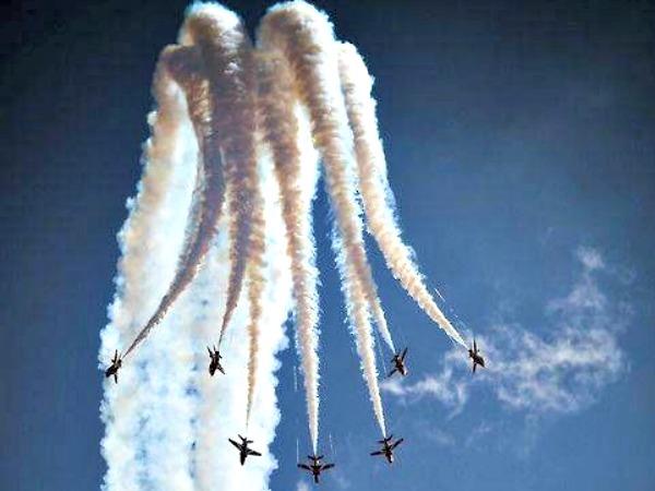 National Naval Aviation Museum Pensacol Blue Angels in flight formation