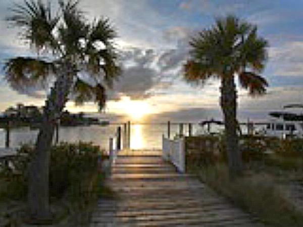 Sunset overlooking the Intracoastal at The Sunset Grille