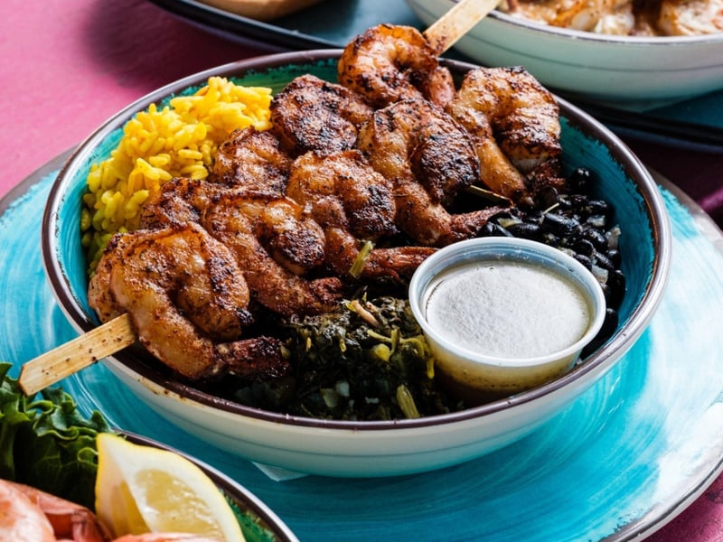 The Key West Bowl with shrimp at Lulus Gulf Shores