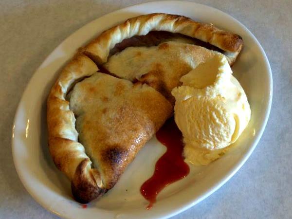 Venice torte with vanilla ice cream at Vinnie Rs Italian Restaurant