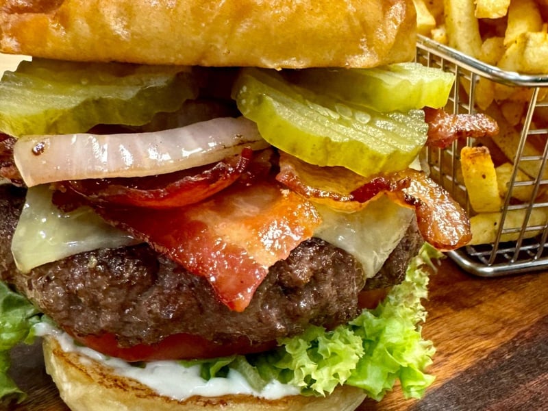 The Midtown Burger made with an Angus brisket blend