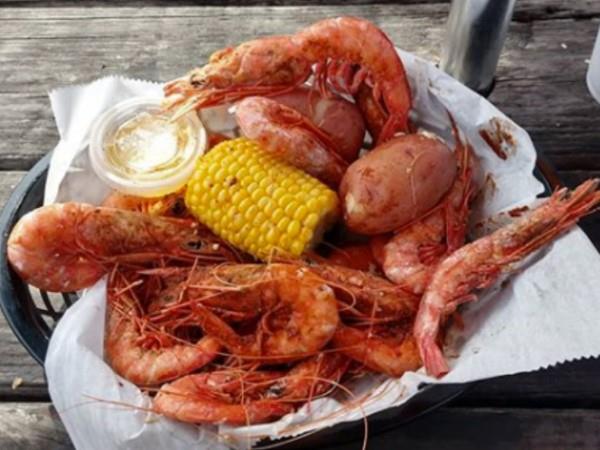 Steamed Seafood at Dewey Destins in Destin, Florida
