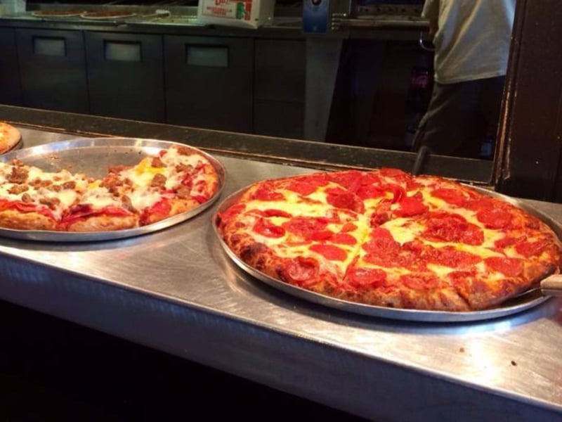 Two pizzas from Fat Daddys Pizza in Santa Rosa Beach, Florida