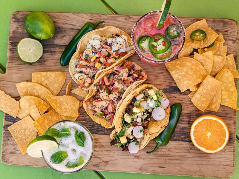 Tacos and chips from Bud  Alleys Taco Bar in Seaside, Florida