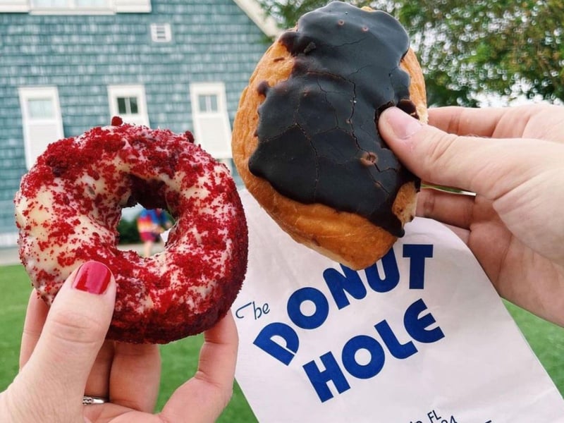 Two donuts from the Donut Hole