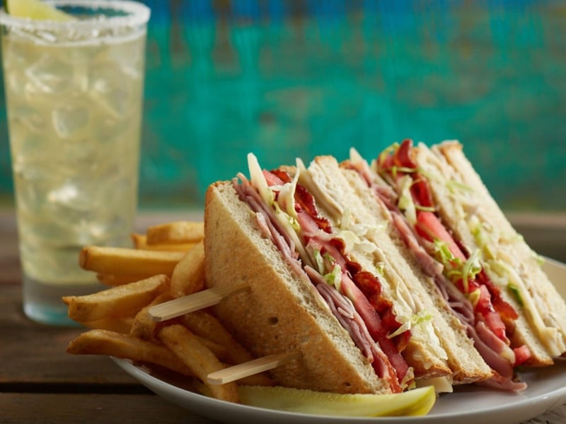 The Beach Club with french fries