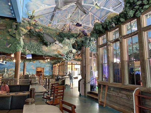 The eclectic dining room at Uncle Bucks