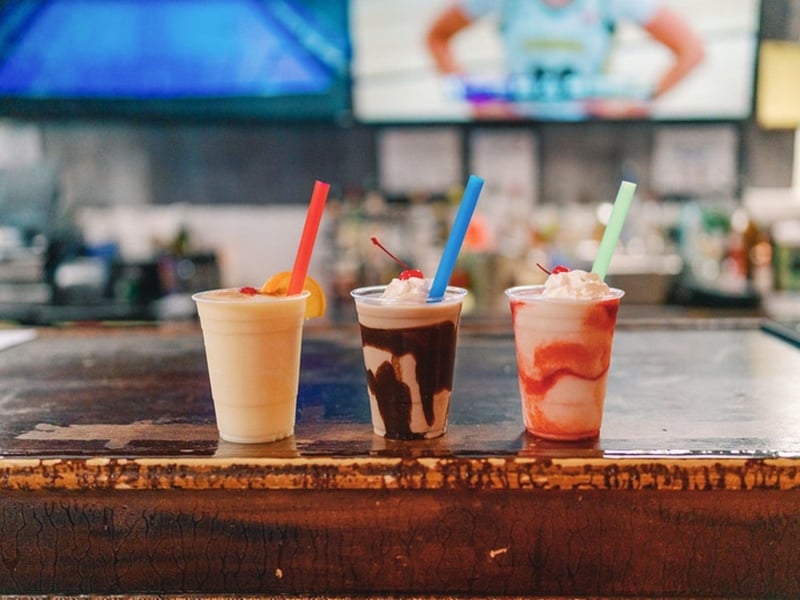 Frozen cocktails at Sassy Bass Amazin Grill in Gulf Shores,  Alabama