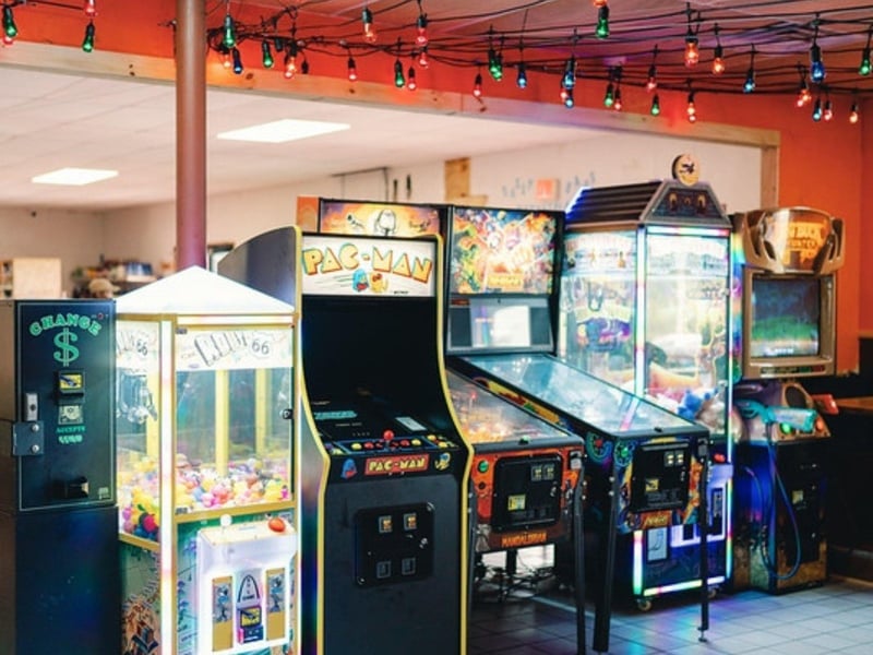The arcade at Sassy Bass Amazin Grill