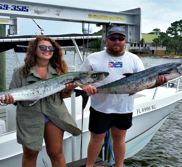 Catch king mackerel aboard Bay View Charters on St. George Island Florida