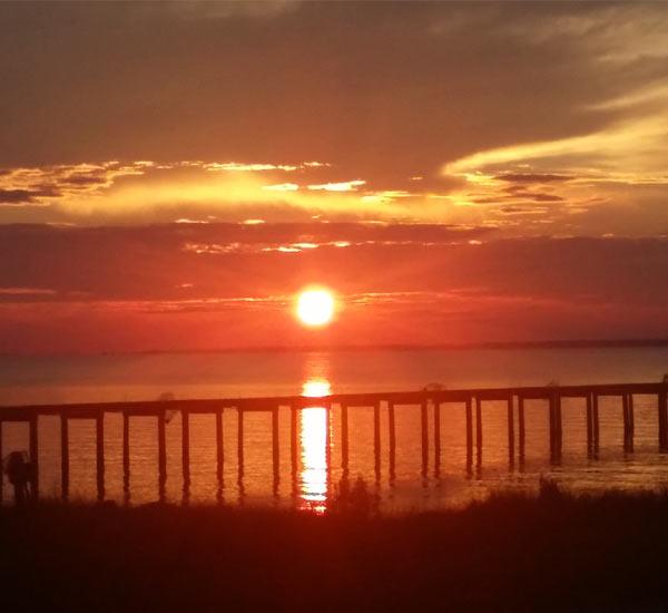 Watching the sunset on board Bay View Charters on St. George Island Florida