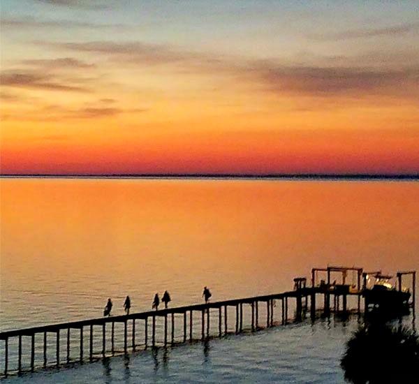 End of a beautiful sunset aboard Bay View Charters