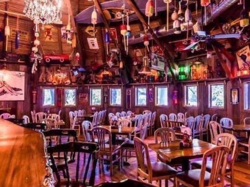 The dining room of AJs Grayton Beach in Santa Rosa Beach, Florida