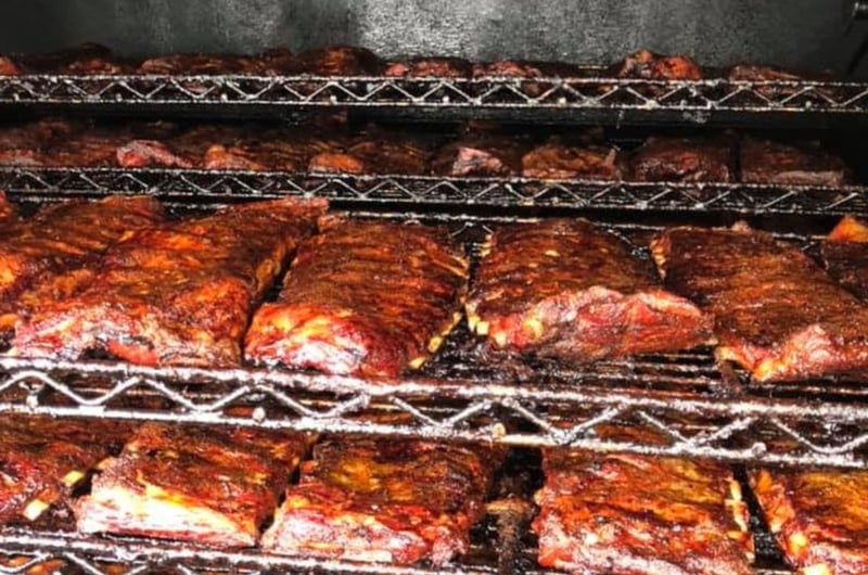 The barbecue pit at 98 Barbeque in Santa Rosa Beach, Florida