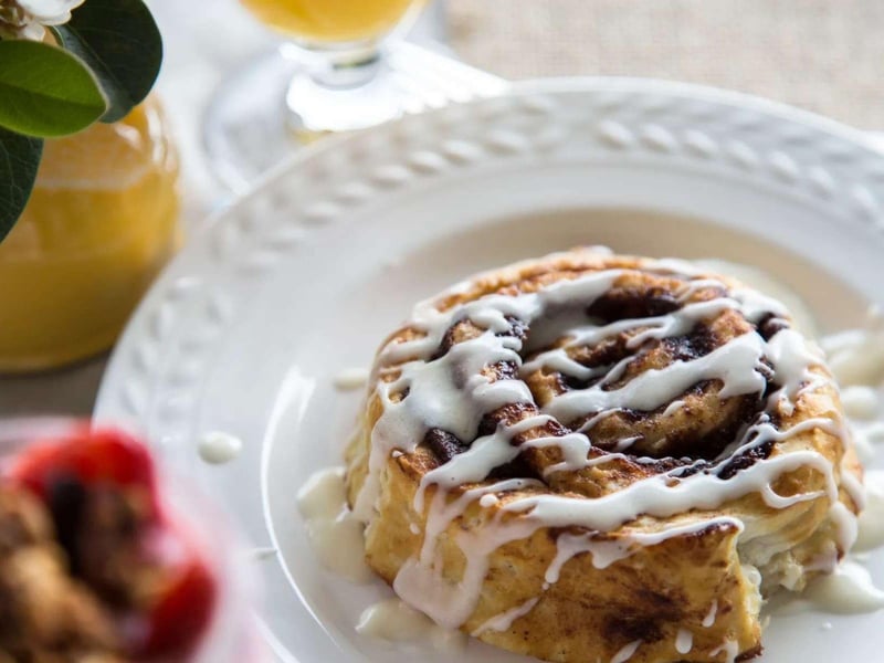 A cinnamon roll from Crackings on Highway 30A