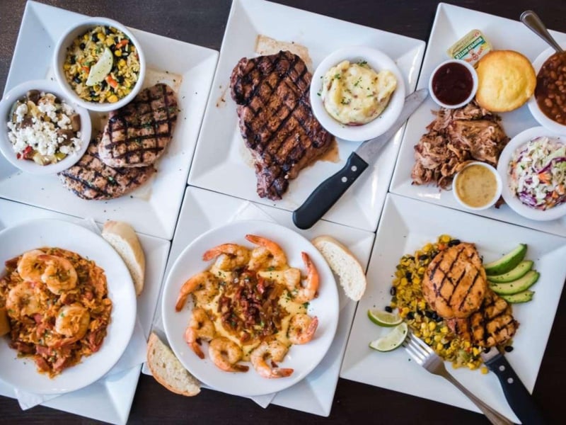 A selection of dinner plates from Chanticleer Eatery