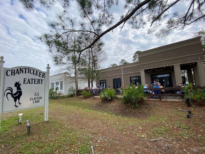 The outside of Chanticleer Eatery in Santa Rosa Beach, Florida