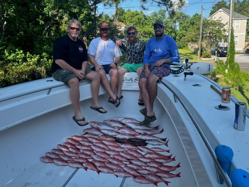 A family on Strictly Business with their catches