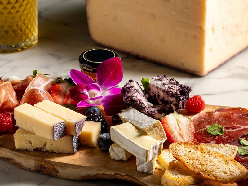 The Commelfo charcuterie board with homemade crostini