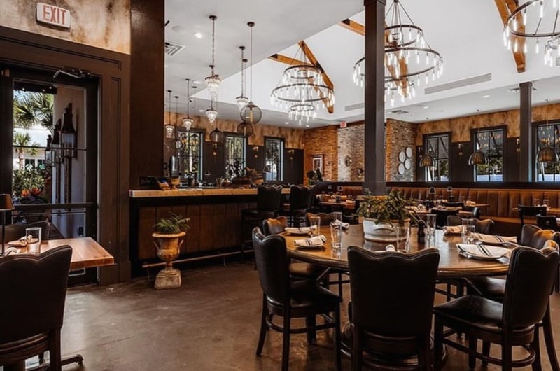 The interior of Mimmos Ristorante Italiano in Santa Rosa Beach, Florida