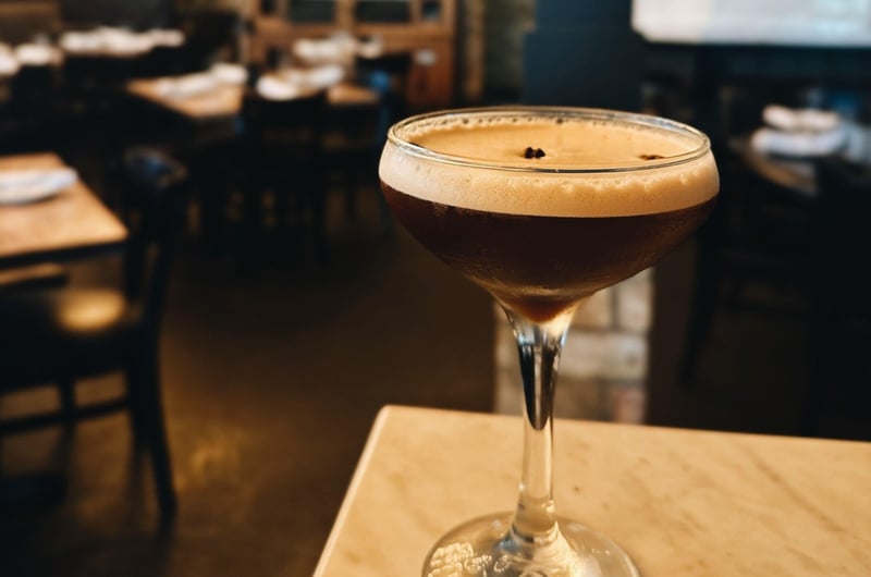 An espresso martini from Mimmos Ristorante Italiano in Santa Rosa Beach, Florida