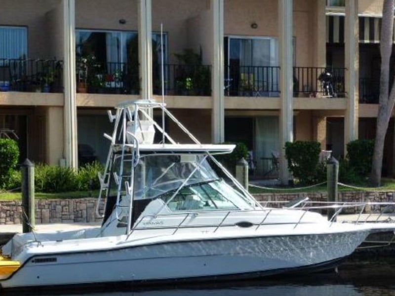 The 29 Stamas fishing boat on the dock in Destin, Florida